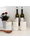 Akayev Mermer Beyaz Ginkgo 3lü Baharatlık
