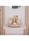 Akayev Mermer Traverten 5 Parça Ela Banyo Seti