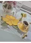 Agbtrend Sarı Manolya Nakışlı Sunum ve Kokteyl Peçetesi