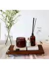 Akayev Ahşap 30x19 Cm Altın Ayaklı Ginkgo Sunum Tabağı