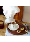 Akayev Ahşap Göz 26 cm Altın Kuş Sunum Tabağı