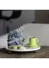 Akayev Mermer 25 Cm Beyaz Altın Boncuk Ayaklı Kuş Katlı Sunum Tabağı
