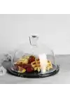 Akayev Mermer 25 Cm Siyah Cam Fanus