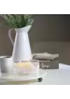 Akayev Mermer 28 Cm Füme Boncuk Ayaklı Beyaz Yuvarlak Sunumluk