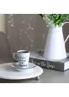 Akayev Mermer Beyaz 25 Cm Gümüş Boncuk Ayak Yuvarlak Sunumluk