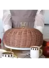 Akayev Mermer Beyaz 28 Cm Altın Boncuk Ayak Geyik Rattan Fanus