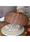 Akayev Mermer Beyaz 28 Cm Altın Boncuk Ayak Geyik Rattan Fanus
