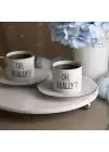 Akayev Mermer Beyaz 30 Cm Gümüş Boncuk Ayak Yuvarlak Sunumluk