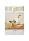 Akayev Mermer Beyaz 30x15 Cm Ahşap Konik Ayaklı Sunumluk