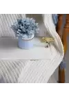 Akayev Mermer Beyaz 30x15 Cm Altın Ginkgo Sunum Tabağı