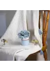 Akayev Mermer Beyaz 30x15 Cm Altın Ginkgo Sunum Tabağı