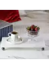 Akayev Mermer Beyaz 30x15 Cm Füme Boncuk Ayak Sunumluk