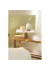Akayev Mermer Beyaz 30x20 Cm Ahşap Konik Ayaklı Sunumluk