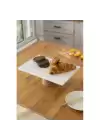 Akayev Mermer Beyaz 30x20 Cm Ahşap Konik Ayaklı Sunumluk