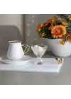 Akayev Mermer Beyaz 30x20 Cm Altın Kuş Sunum Tabağı