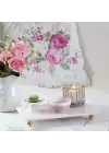 Akayev Mermer Beyaz 30x20 cm Boncuk Ayaklı Sunum Tabağı