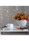 Akayev Mermer Beyaz Füme Boncuk Ayak L Dizayn 30x20 cm Tepsi