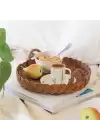 Akayev Rattan 25 cm Kulplu Tepsi