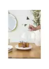 Akayev Traverten 25 Cm Ahşap Boncuk Ayaklı Cam Fanus