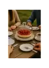 Akayev Traverten 25 Cm Altın Boncuk Ayaklı Cam Fanus