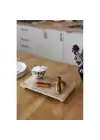 Akayev Traverten 30x15 Cm Altın Boncuk Ayaklı Sunumluk