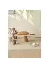 Akayev Traverten 30x15 Cm Konik Ahşap Ayaklı Sunumluk
