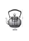 Bambu Saplı Borosilikat Çaydanlık 1100ml.
