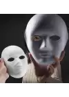 Beyaz Renk Boyanabilir Anonim Tam Yüz Cosplay Maske 24x18 Cm