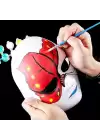Beyaz Renk Boyanabilir Anonim Tam Yüz Cosplay Maske 24x18 Cm