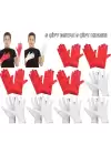 Çocuk Gösteri Eldiven Seti – 5 Çift Beyaz &amp; 5 Çift Kırmızı
