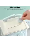 Ev Şeklinde Anahtarlı Kumbara Mavi