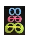 Fosforlu Oval Model Glow Parti Gözlüğü 12 Adet