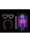 Glow Stick Karanlıkta Yanan Fosforlu Kalp Taç 12 Adet