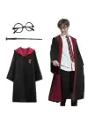 Harry Potter Gryffindor Kapşonlu Çocuk Kostüm Seti 11-12 Yaş