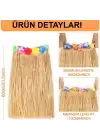 Hawaii Tarzı Hula Eteği – 60 Cm Hasır Natural Etek
