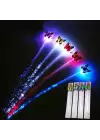 Led Fiber Optik Işıklı Kelebek Saç Klipsi