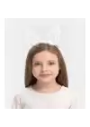 Led Işıklı Peluş Tavşan Kulak Taç Beyaz