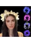 Led Işıklı Rgb 3 Fonksiyonlu Otrişli Parti Tacı Beyaz Renk