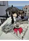 Masaüstü Siyah Dantelli Dekoratif Sunum Bali Şemsiyesi