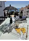 Masaüstü Siyah Dantelli Dekoratif Sunum Bali Şemsiyesi