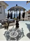Masaüstü Siyah Dantelli Dekoratif Sunum Bali Şemsiyesi