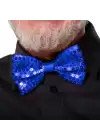 Mavi Payetli Pullu Papyon