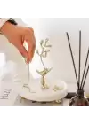 Akayev Mermer Beyaz Altın Kuş Takı Standı ve Sunumluk