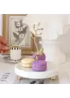Akayev Mermer Beyaz Altın Kuş Takı Standı ve Sunumluk