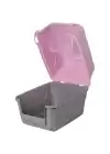 Mikopet Deluxe Pembe Kapalı Kedi Tuvaleti