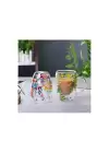 Organik Çiçekli Borosilikat Bardak 350 Ml.
