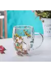 Orjinal Kurutulmuş Çiçekli Kupa Bardak