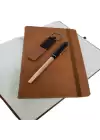 Özel Taba Rengi Vip Kalem Defter Ve Anahtarlık Seti