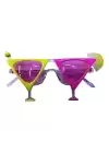 Sarı Pembe Renk Martini Parti Gözlüğü