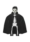 Siyah Renk Yakalı Halloween Pelerini 90 Cm